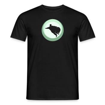 Wingsuit Flying - Men's T-Shirt - black - Front - AI Model Male 178 light (178cm)