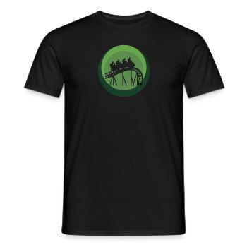 Carnival Roller Coaster Funfair - Men's T-Shirt - black - Front - AI Model Male 178 light (178cm)