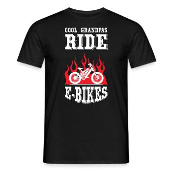 Cool Grandpas Ride Vélo Électrique - T-shirt homme - noir - Devant - AI Model Male 178 light (178cm)