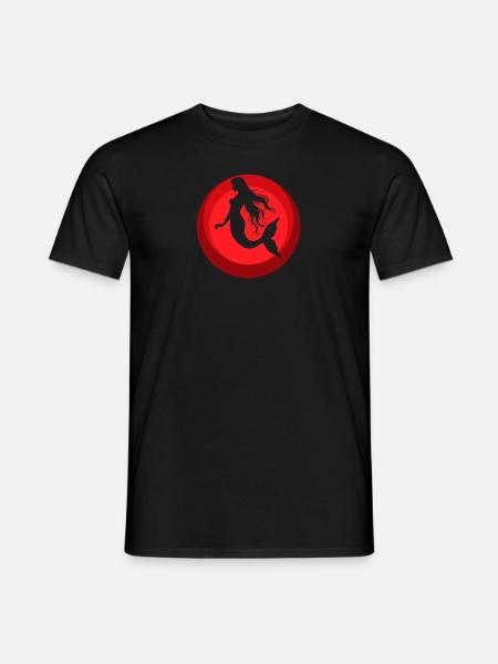 Fabelwesen Marina Meerjungfrau - Männer T-Shirt - Schwarz