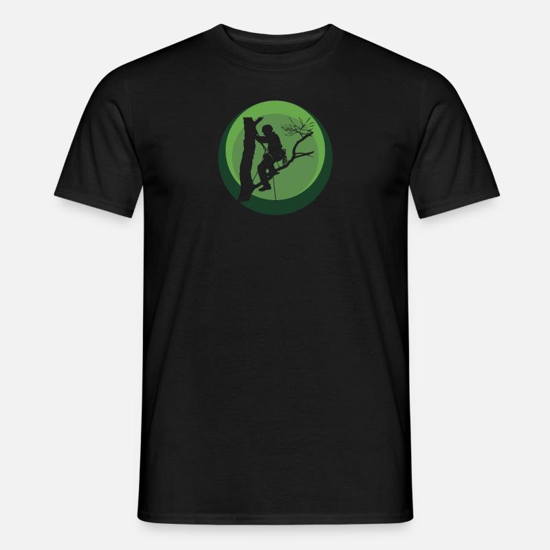 Kletterer Baumklettern Ausrüstung - Männer T-Shirt - Schwarz