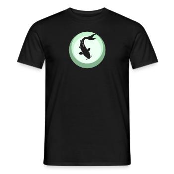 Pêcheur de poissons koï - T-shirt homme - noir - Devant - AI Model Male 178 light (178cm)
