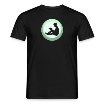 Bookworm Writing Book - Men's T-Shirt - black - Front - AI Model Male 178 light (178cm)