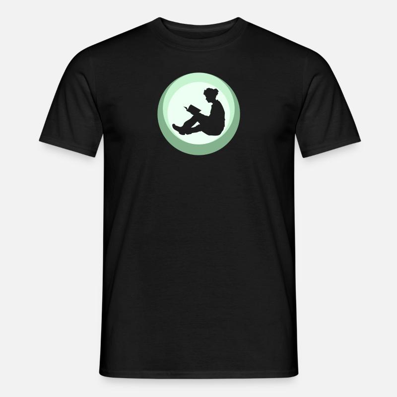 Leseratte Writing Buch - Männer T-Shirt - Schwarz