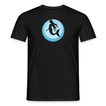 Meerjungfrau Aquarium - Männer T-Shirt - Schwarz - Vorne - AI Model Male 178 light (178cm)