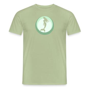 Mythical Creature Fin Marina - Men's T-Shirt - sage - Front - AI Model Male 178 light (178cm)