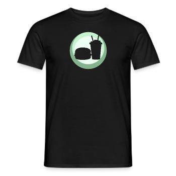 Snack Fast Food Food Truck - Heren T-shirt - zwart - Voor - AI Model Male 178 light (178cm)