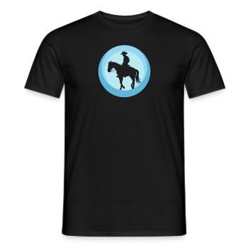Cowboy Lasso Western - Men's T-Shirt - black - Front - AI Model Male 178 light (178cm)