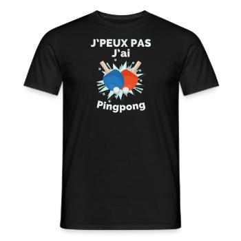 I can't I have pingpong - Men's T-Shirt - black - Front - AI Model Male 178 light (178cm)