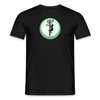 Équipement d’escalade Ascension - T-shirt homme - noir - Devant - AI Model Male 178 light (178cm)