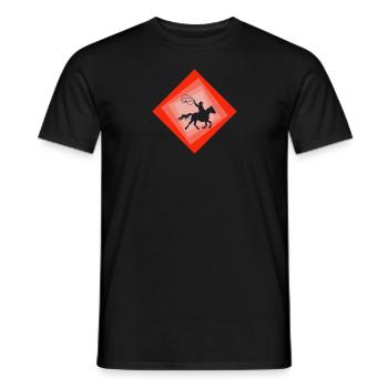 Cowboy Cowboy Bottes Rider - T-shirt homme - noir - Devant - AI Model Male 178 light (178cm)