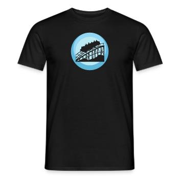 Montagnes russes Chapiteau de fête foraine - T-shirt homme - noir - Devant - AI Model Male 178 light (178cm)