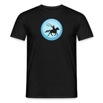 Cowboy Sattel - Männer T-Shirt - Schwarz - Vorne - AI Model Male 178 light (178cm)