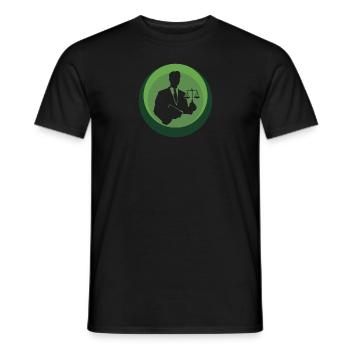 Traitement par avocat - T-shirt homme - noir - Devant - AI Model Male 178 light (178cm)