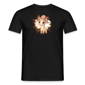 Bovins caprins - T-shirt homme - noir - Devant - AI Model Male 178 light (178cm)