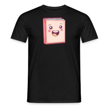Reading Bookworm Bookworm - Men's T-Shirt - black - Front - AI Model Male 178 light (178cm)
