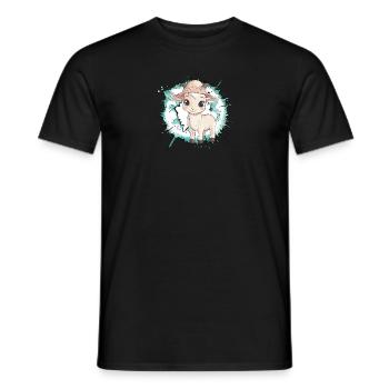Chèvre Capricorne - T-shirt homme - noir - Devant - AI Model Male 178 light (178cm)