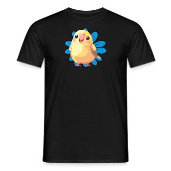 Wellensittich Spatz Vogelschwarm - Männer T-Shirt - Schwarz - Vorne - AI Model Male 178 light (178cm)
