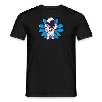 Astronaut Space Shuttle - Men's T-Shirt - black - Front - AI Model Male 178 light (178cm)