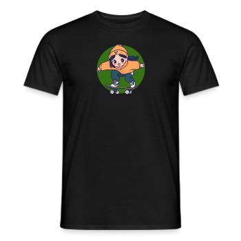 Skate Skateboard SkSk8er ing - Männer T-Shirt - Schwarz - Vorne - AI Model Male 178 light (178cm)