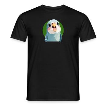 Budgie Sparrow - Men's T-Shirt - black - Front - AI Model Male 178 light (178cm)