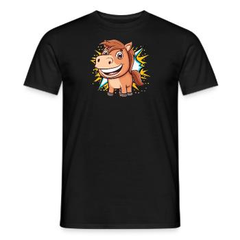 Horse Pony Farm - Men's T-Shirt - black - Front - AI Model Male 178 light (178cm)