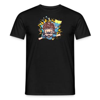 Diver Diver Snorkeling - Men's T-Shirt - black - Front - AI Model Male 178 light (178cm)