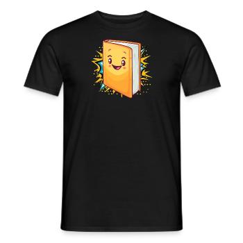 Reading Bookworm Bookworm - Men's T-Shirt - black - Front - AI Model Male 178 light (178cm)