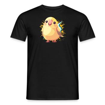 Budgerigar, Sparrow, Birds - Men's T-Shirt - black - Front - AI Model Male 178 light (178cm)
