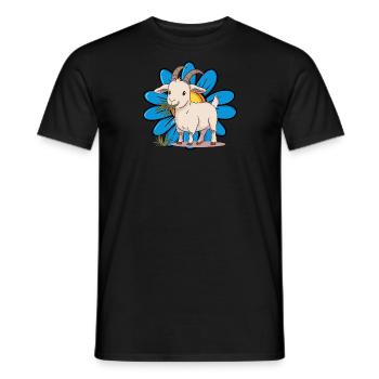 Chèvre Capricorne - T-shirt homme - noir - Devant - AI Model Male 178 light (178cm)
