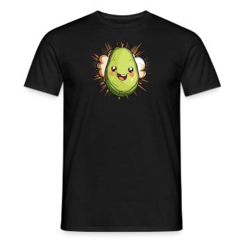Avocado Vegan Avocados - Men's T-Shirt - black - Front - AI Model Male 178 light (178cm)
