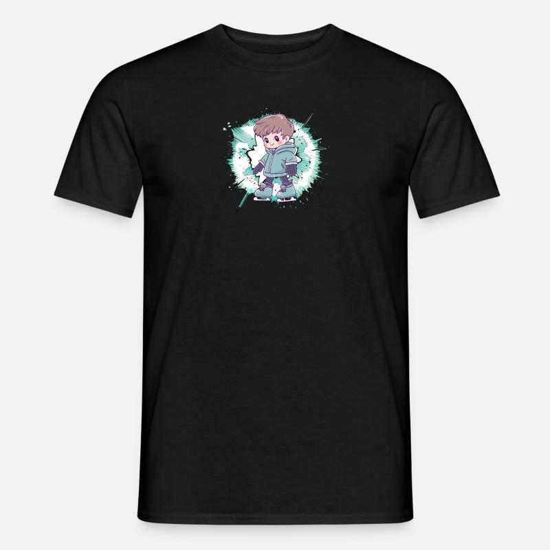 Eislauf Iceskating Eislaufschuhe - Männer T-Shirt - Schwarz