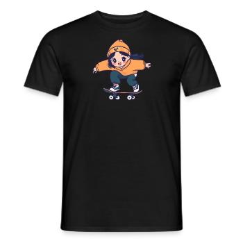 Skate Skateboard - T-shirt homme - noir - Devant - AI Model Male 178 light (178cm)