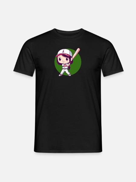 Baseball Baseballspieler Baseballschläger - T-shirt herr - svart