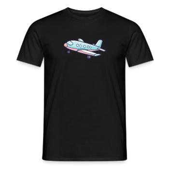 Flugzeug Fliegen Segelflieger - Männer T-Shirt - Schwarz - Vorne - AI Model Male 178 light (178cm)