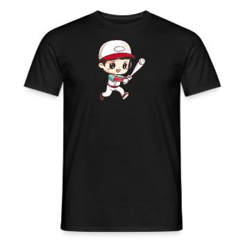 Baseball Joueurs de baseball Sports de balle - T-shirt homme - noir - Devant - AI Model Male 178 light (178cm)