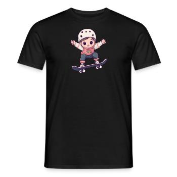 Skate Skateboard Sk8er - Männer T-Shirt - Schwarz - Vorne - AI Model Male 178 light (178cm)