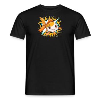 Poisson Pêche Poissons prédateurs - T-shirt homme - noir - Devant - AI Model Male 178 light (178cm)