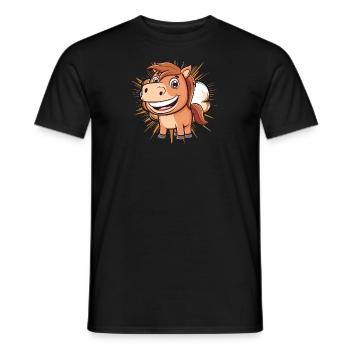 Pferde Reiter - Männer T-Shirt - Schwarz - Vorne - AI Model Male 178 light (178cm)