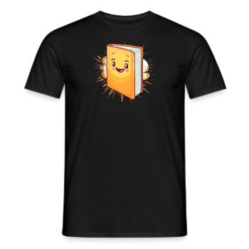 Lecture Bookworm Book - T-shirt homme - noir - Devant - AI Model Male 178 light (178cm)