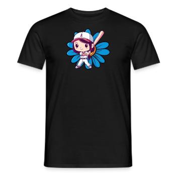 Ballon de baseball Sports - T-shirt homme - noir - Devant - AI Model Male 178 light (178cm)