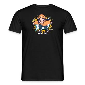 Skate Skateboard - T-shirt homme - noir - Devant - AI Model Male 178 light (178cm)