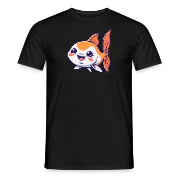 Fische Fischen Fischer - Männer T-Shirt - Schwarz - Vorne - AI Model Male 178 light (178cm)