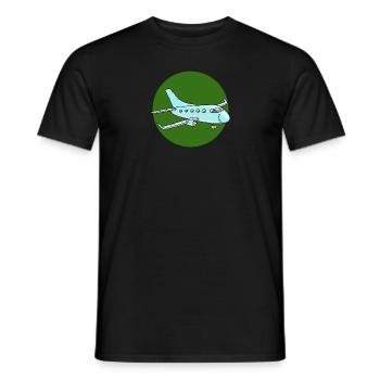 Flugzeug Fliegen Segelflugzeug - Männer T-Shirt - Schwarz - Vorne - AI Model Male 178 light (178cm)