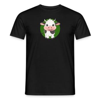 Bovins vaches - T-shirt homme - noir - Devant - AI Model Male 178 light (178cm)