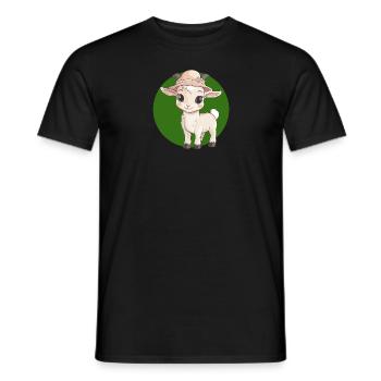 Chèvre Chèvre Taureau de chèvre - T-shirt homme - noir - Devant - AI Model Male 178 light (178cm)
