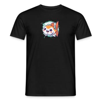 Fische Fischerei - Männer T-Shirt - Schwarz - Vorne - AI Model Male 178 light (178cm)