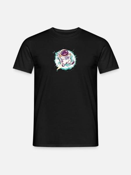 Astronaut Spaceman Rocket - Men's T-Shirt - black