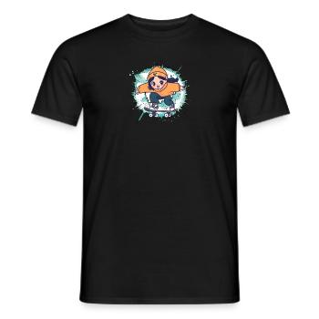 Skate SkSk8er ing - Männer T-Shirt - Schwarz - Vorne - AI Model Male 178 light (178cm)