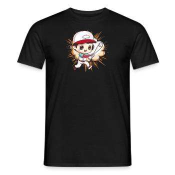 Baseball Batte de baseball Catcher - T-shirt homme - noir - Devant - AI Model Male 178 light (178cm)